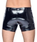 Black Level Bokserki Męskie Winylowe z Zamkiem, Czarny Połysk 2XL Black Level
