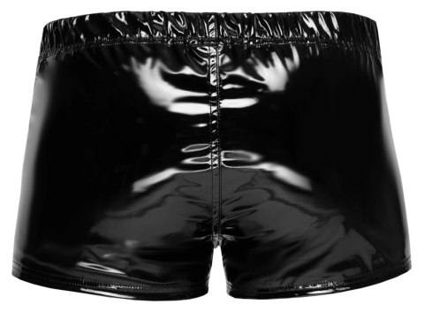 Black Level Bokserki Vinylowe Męskie z Zamkiem, Czarne, Rozmiar L Black Level