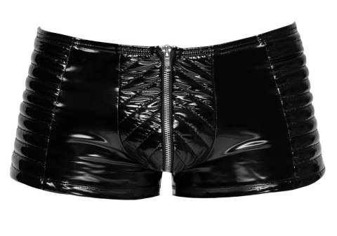 Black Level Bokserki Winylowe L z Zamkiem i Motocyklowym Szyciem Black Level