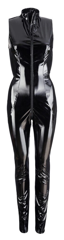 Black Level Kombinezon Vinylowy Czarny Długi Zamek Rozmiar S Black Level