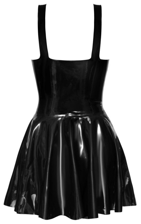 LateX Sukienka Czarna Lateksowa Na Ramiączkach Z Falbaną M Late X
