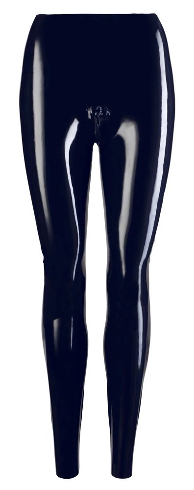 Late X legginsy lateksowe z 3-kierunkowym zamkiem XS czarne Late X