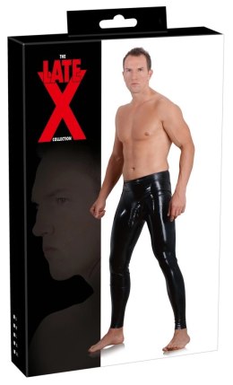 Late X legginsy męskie lateksowe z osłoną anatomiczną czarne L Late X