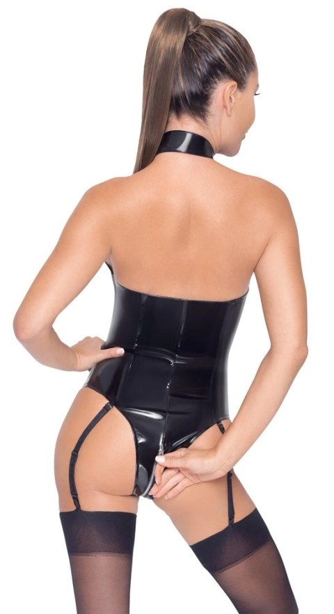Black Level Body Winylowe Szelki Zamek Błyskawiczny Czarny S Black Level