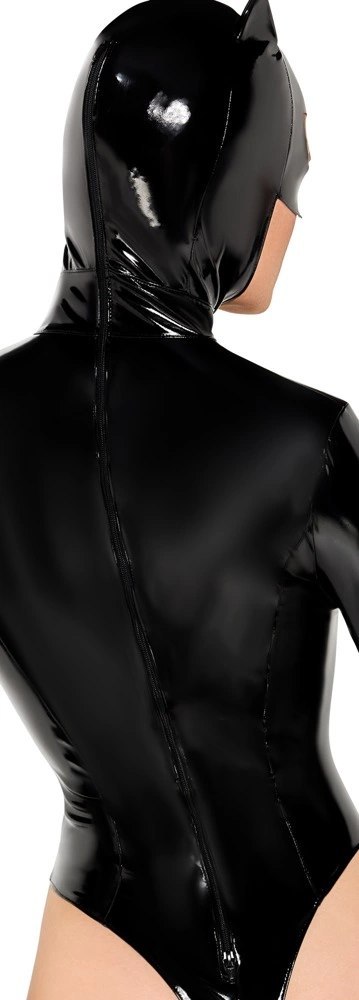Black Level Body sznurowane z maską z uszami, czarne, rozmiar S Black Level