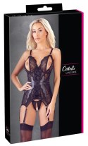 Cottelli Lingerie Koszulka Koronkowa Czarna z Otwartymi Miseczkami M Cottelli