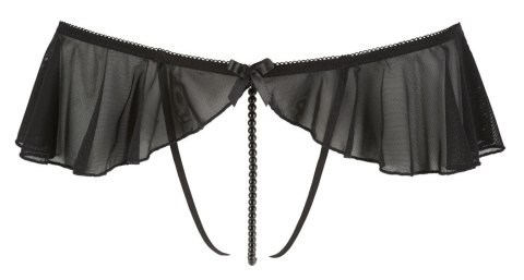 Cottelli Lingerie S - Stringi z falbankami i dekoracyjnymi perełkami Cottelli