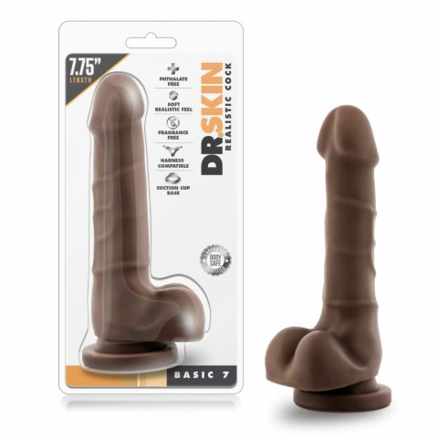Blush Dr. Skin Model 7.75'' Chocolate - anatomiczny model z przyssawką