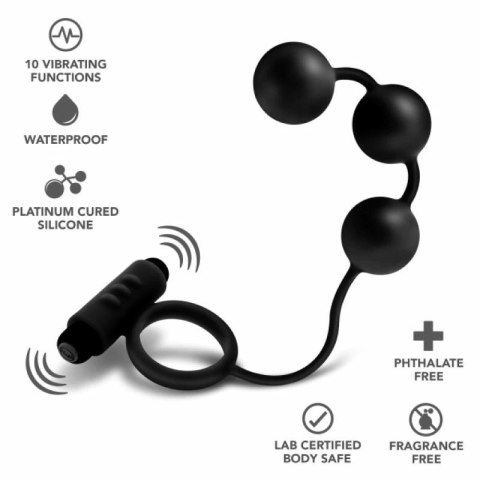 Blush Novelties Anal Adventures Platinum kulki anatomiczne z pierścieniem wibrującym