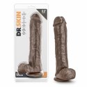 Dr. Skin Mr. Savage 29 cm - model intymny z przyssawką, kolor czekoladowy