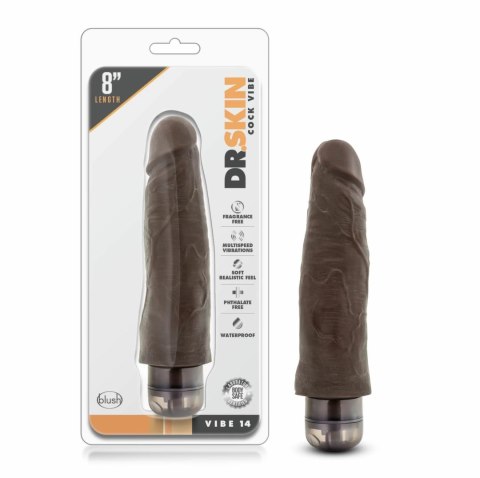 Dr. Skin Vibe No14 Chocolate - Precyzyjny Model Wibracyjny PVC XL