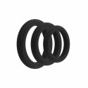 EasyToys Zestaw 3 Pierścieni Silikonowych Czarny - Rożne Rozmiary