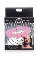Master Series Golden Kitty - Rożowa obroża z dzwoneczkiem i kokardą, regulowana