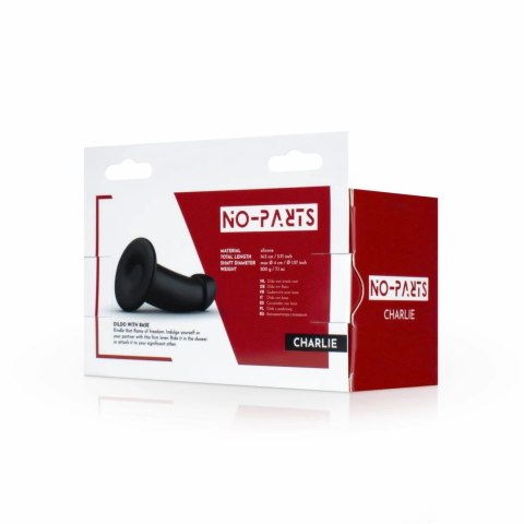 NO-PARTS Charlie model 14,5 cm czarny z przyssawką silikonowy