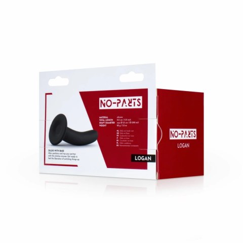 No-Parts Logan Model 13,5 cm Czarny - Anatomiczny Kształt Silikonowy