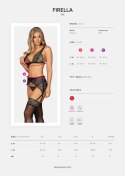 Obsessive Firella komplet 3-częściowy z pasem do pończoch czarny
