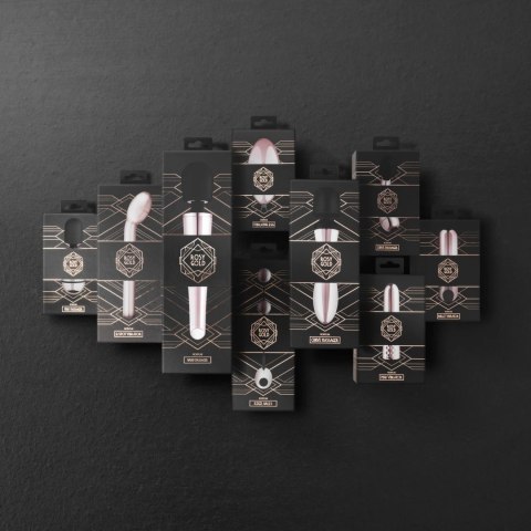 Rosy Gold Nouveau zatyczka anatomiczna z czarnym kryształem, aluminium