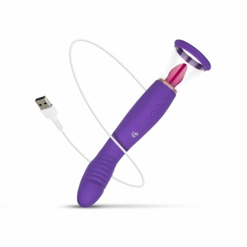 Satisfyer Pleasure Pump G-Spot Vibrator Fioletowy 2 Nasadki USB