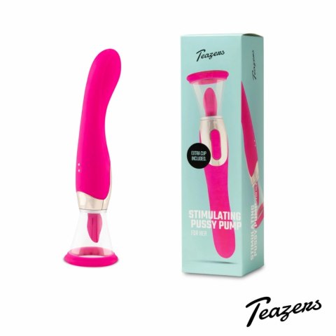 Teazers Pleasure Pump Pink - Pompa Intymna z Wibratorem G-Spot 2w1
