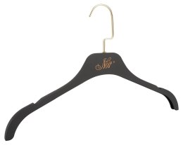 Noir Wieszak Czarny Matowy Złoty Napis Złoty Haczyk 43cm 5 szt. Noir
