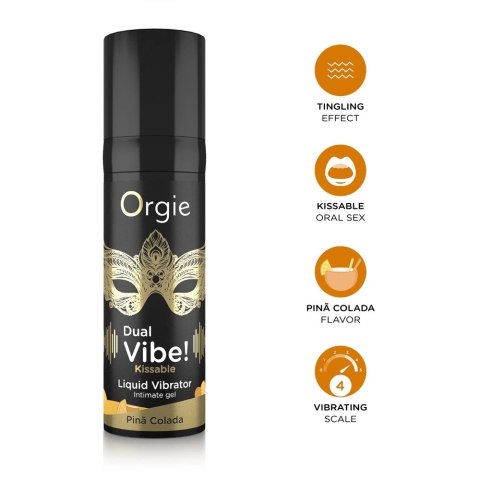 Orgie Dual Vibe Żel intymny o zapachu Pina Colada 15ml Orgie