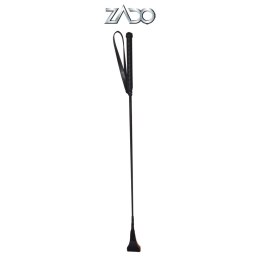 ZADO Skorzana packa z plecioną rączką i pętelką 65 cm czarna ZADO