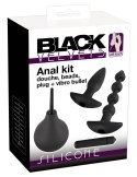 Black Velvets 4-elementowy zestaw intymny silikonowy czarny Black Velvets