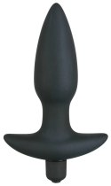 Black Velvets Plug z Wibracją i Uchwyt Średni 15cm Czarny Silikon Black Velvets