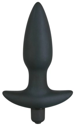 Black Velvets Plug z Wibracją i Uchwyt Średni 15cm Czarny Silikon Black Velvets