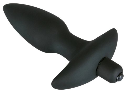 Black Velvets Plug z Wibracją i Uchwyt Średni 15cm Czarny Silikon Black Velvets