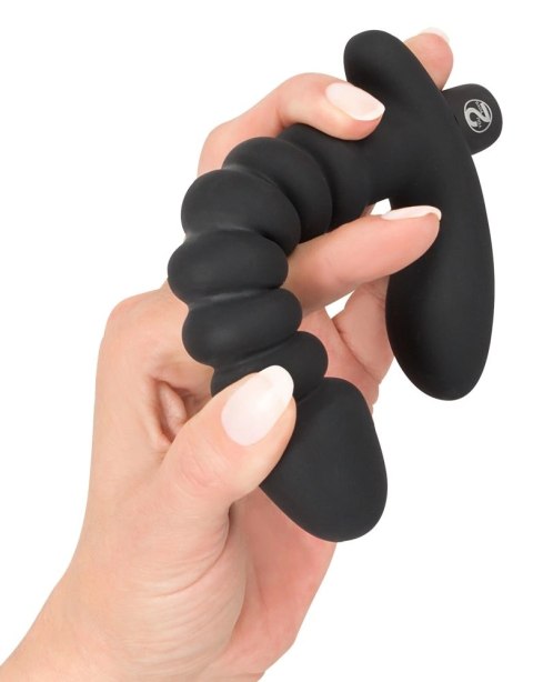 Black Velvets model z wypustkami - czarny, 17 cm, silikonowy Black Velvets