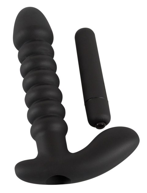 Black Velvets model z wypustkami - czarny, 17 cm, silikonowy Black Velvets