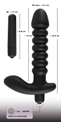 Black Velvets model z wypustkami - czarny, 17 cm, silikonowy Black Velvets