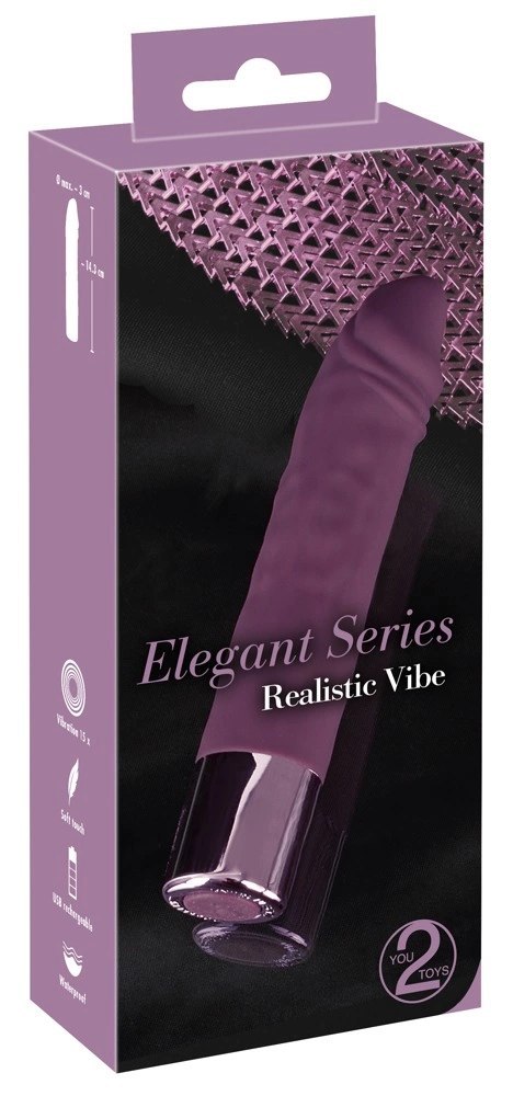 Elegant Series Mini Vibe fioletowy 14,3 cm - 15 trybow, ładowalny Elegant Series