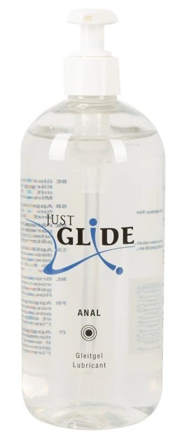 Just Glide Anal żel nawilżający na bazie wody 500ml, formuła wegańska Just Glide