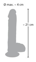 Medical Silicone Wibrator Wstrząsowy 21cm 8 Trybow z Przyssawką Medical Silicone