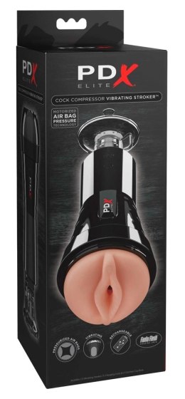 PDX Elite Intymny System Automatyczny Skora/Czarny 21cm USB PDX