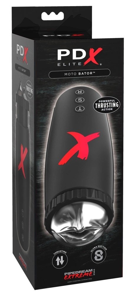 PDX Elite Moto Bator - Automatyczna maszyna intymna z funkcją ssania i wstrząsow, 22,7 cm PDX