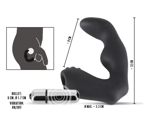 Rebel L-Shape Czarny - Wibrująca Maszyna Intymna do Masażu Prostaty Rebel