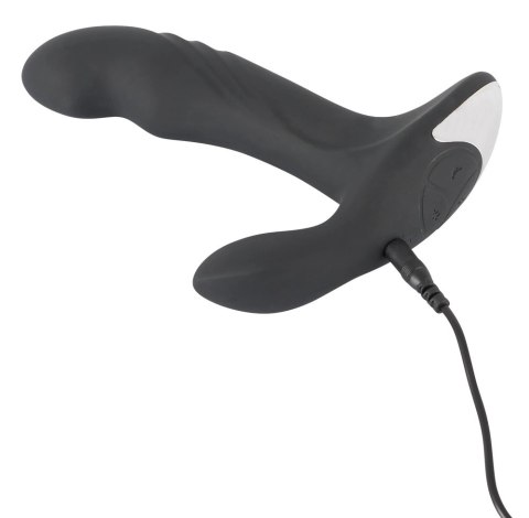 Rebel Plug Pro - Czarny model z masażerem krocza, 16,6 cm, 3 funkcje Rebel