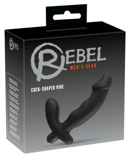 Rebel Prostata Black - Model z stymulatorem krocza, silikonowy, 15 cm Rebel