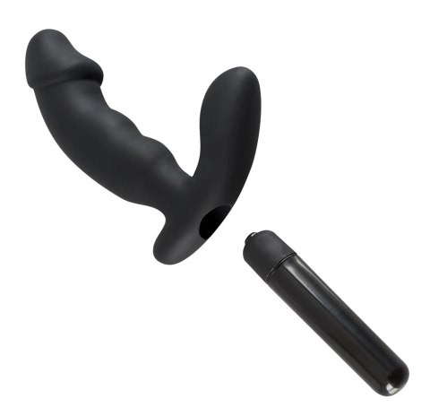 Rebel Prostata Black - Model z stymulatorem krocza, silikonowy, 15 cm Rebel