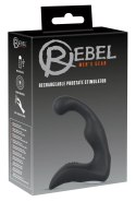 Rebel Prostaty Zakrzywiony Wibrator Czarny 9 Trybow Ładowalny 14,6cm Rebel