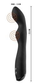 Rebel Zakrzywiony Wibrator Czarny 7 Trybow, Silikonowy 23,5 cm Rebel