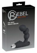 Rebel Zakrzywiony stymulator prostaty kulisty czarny silikonowy 14 cm Rebel