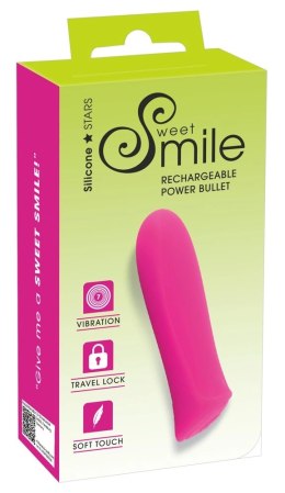 Sweet Smile Miniwibrator 7 Trybow Wibracji Rożowy 8,5 cm USB Sweet Smile