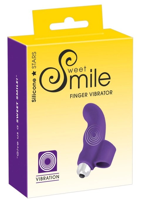 Sweet Smile Wibrator Palcowy Zakrzywiony Fioletowy 9,3 cm Sweet Smile