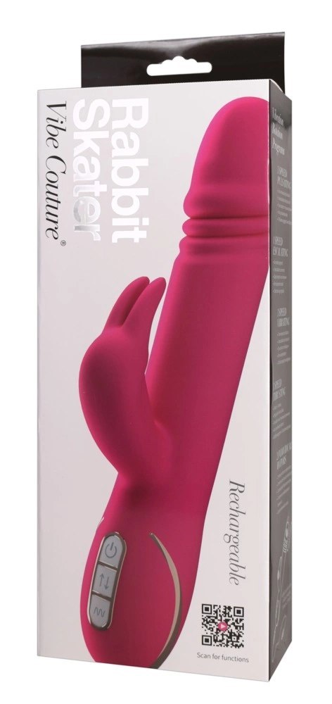 Vibe Couture Skater Rabbit Pink - Model z Funkcją Pchania i 7 Trybami Vibe Couture