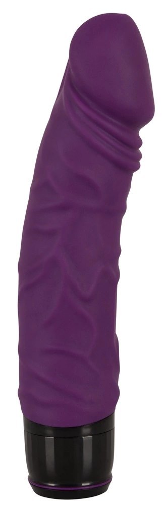 Vibra Lotus Fioletowy 20cm - Model z Wypukłymi Żyłkami, Silikonowy Vibra Lotus
