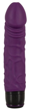 Vibra Lotus Fioletowy 20cm - Model z Wypukłymi Żyłkami, Silikonowy Vibra Lotus